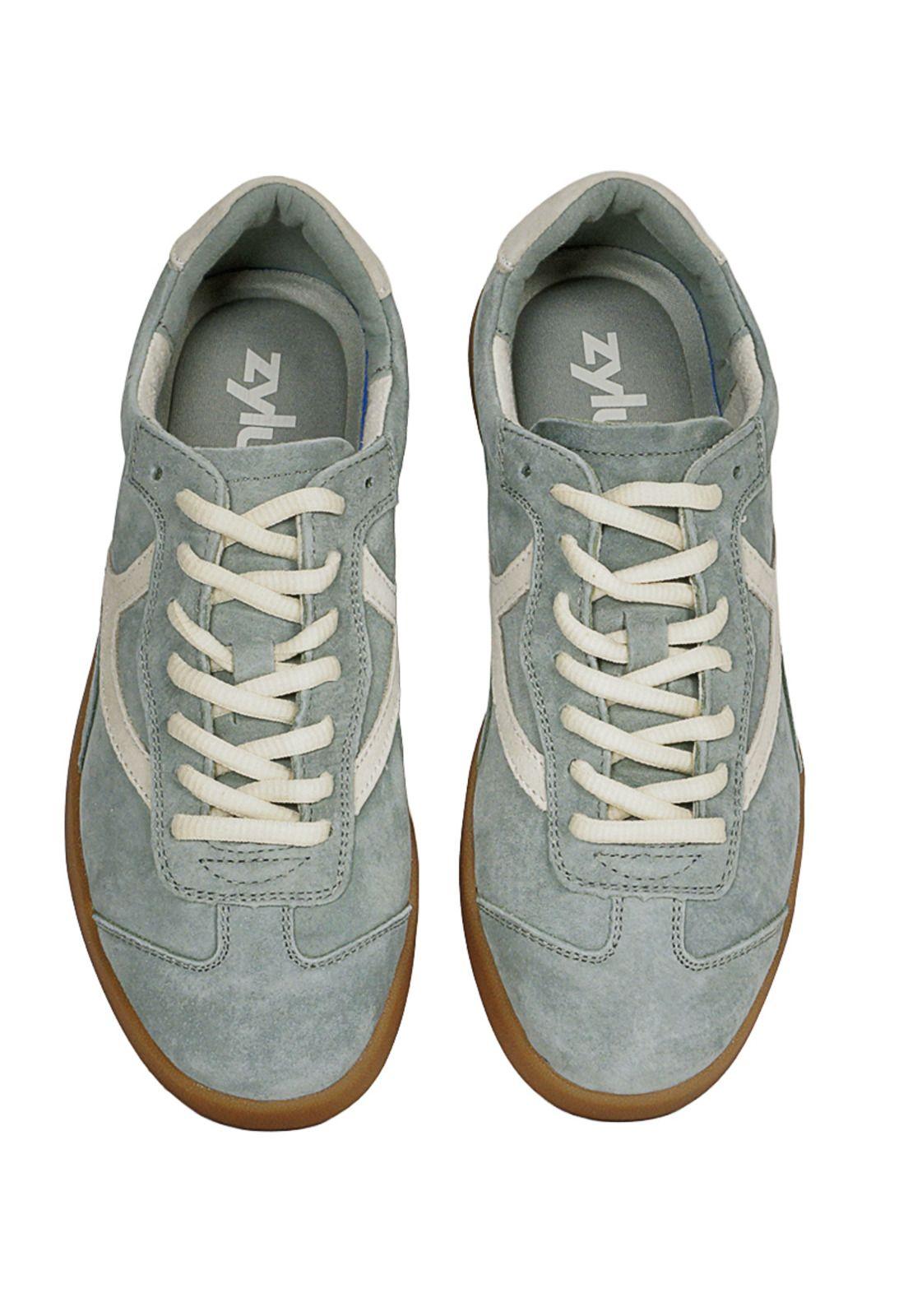 Zapatilla Cuero Urbana Amanda Verde-2