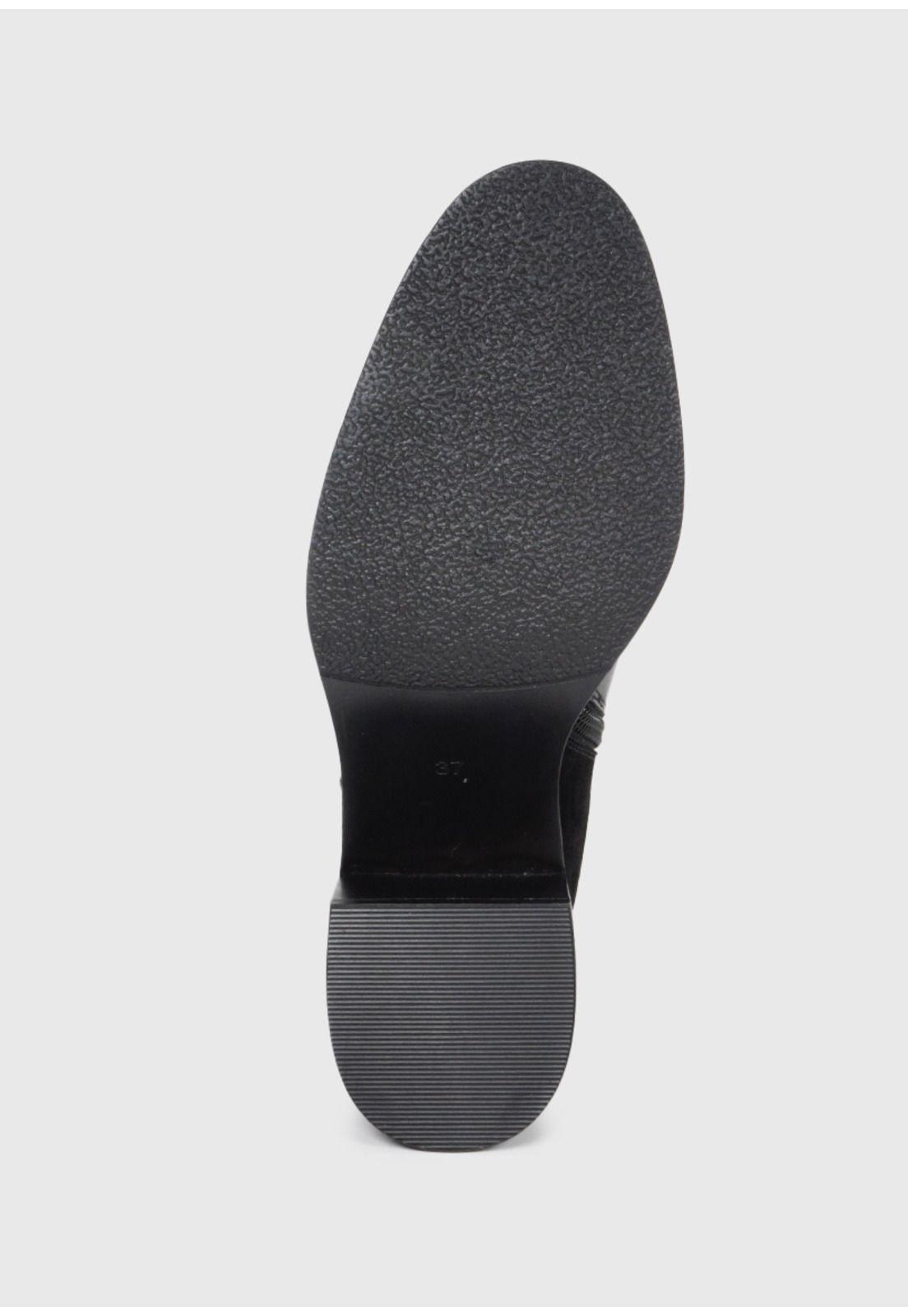 Botín Mujer Cuero Cinzia Negro-5