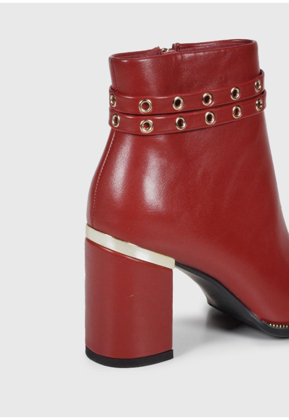 Botín Mujer Naima Rojo-5