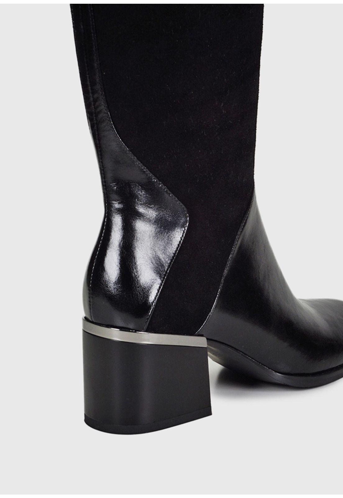 Bota Cuero Kalanit Negro-3