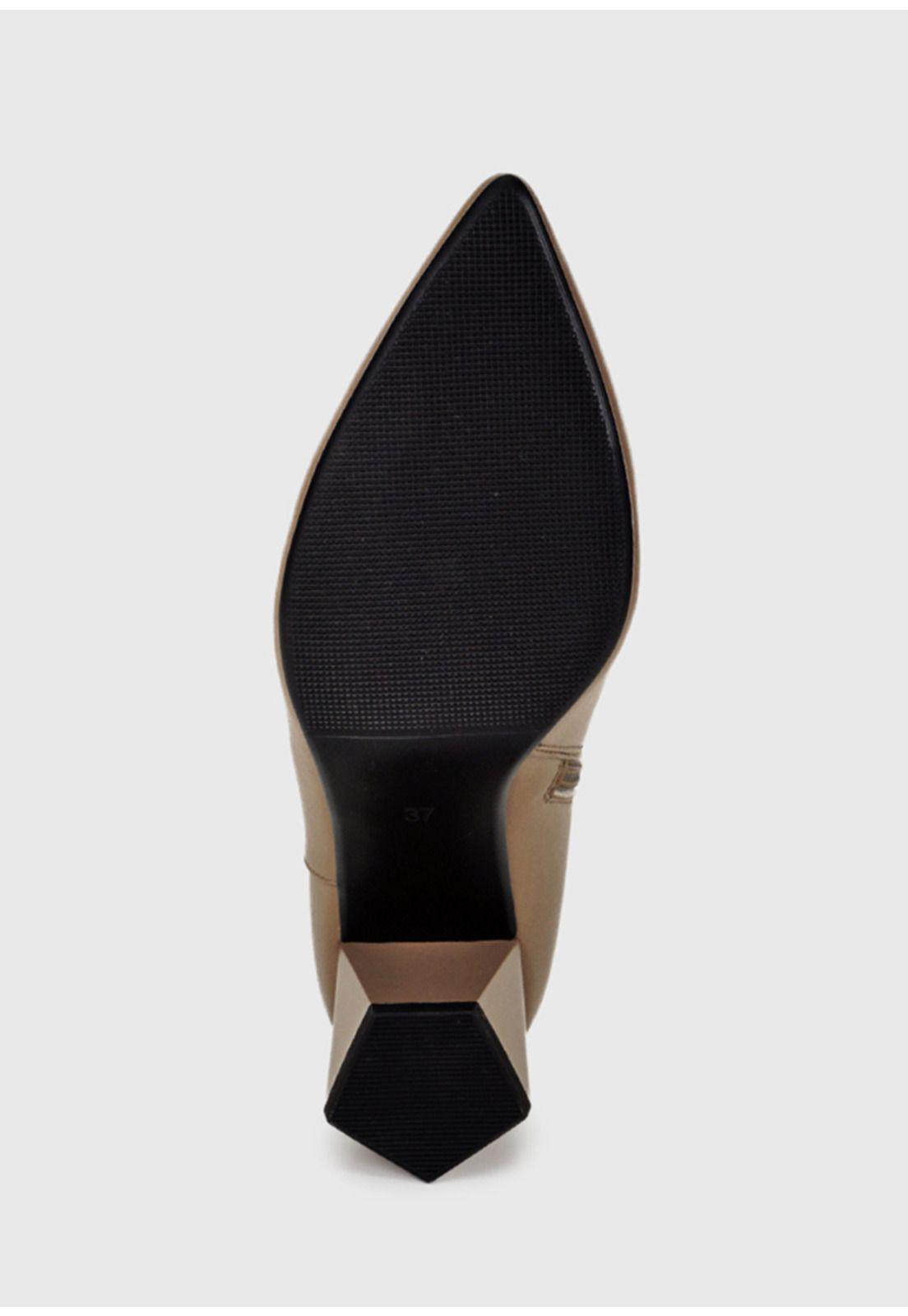 Botín Cuero Alfana Beige-6