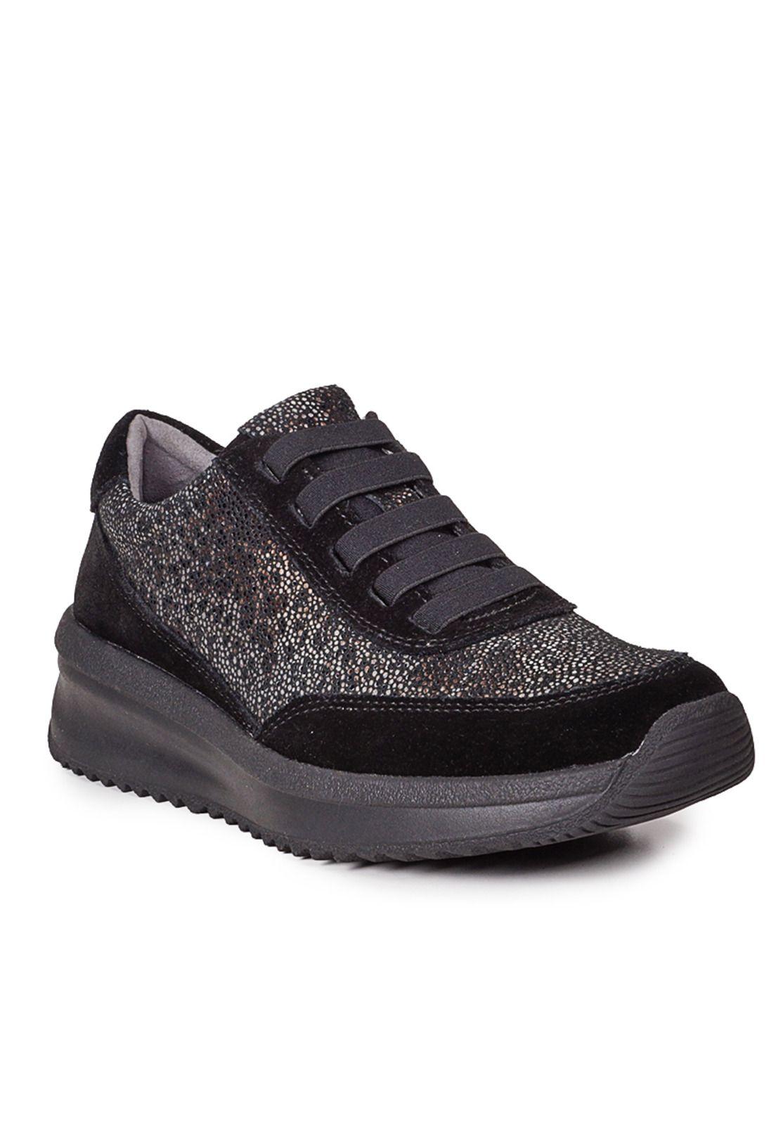 Zapatilla Cuero Aniella Negro-1
