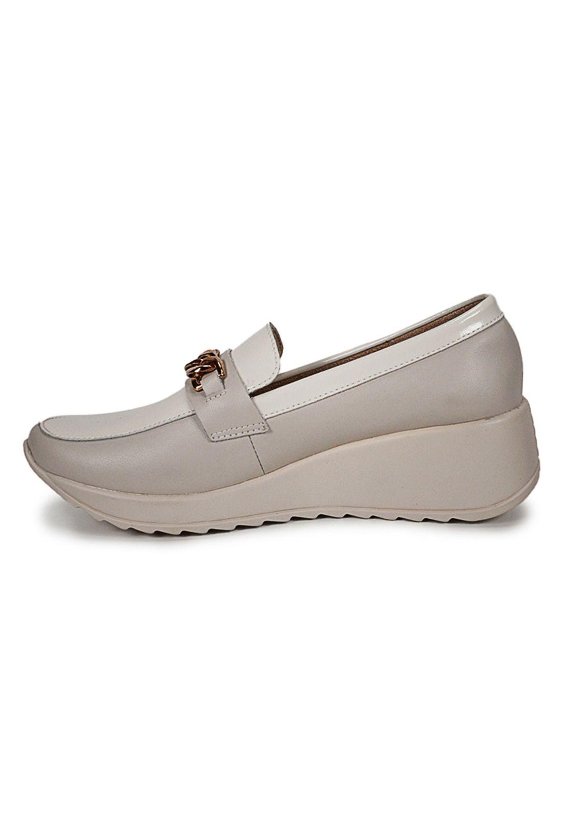 Mocasín Cuero Venisia Beige-4