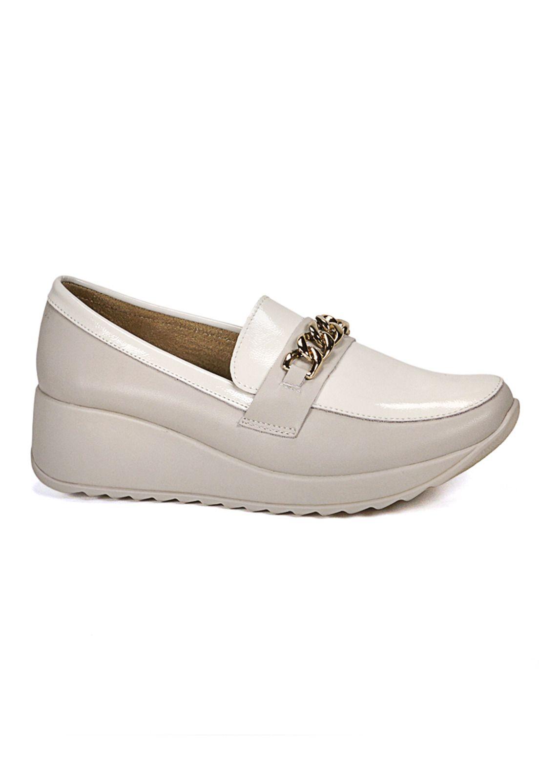 Mocasín Cuero Venisia Beige-0