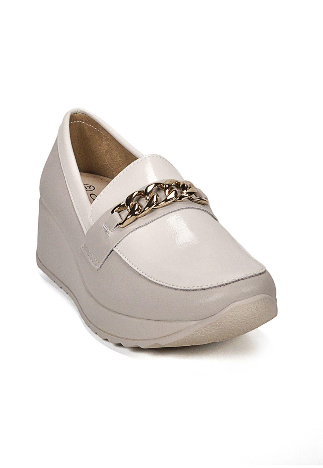 Mocasín Cuero Venisia Beige-3