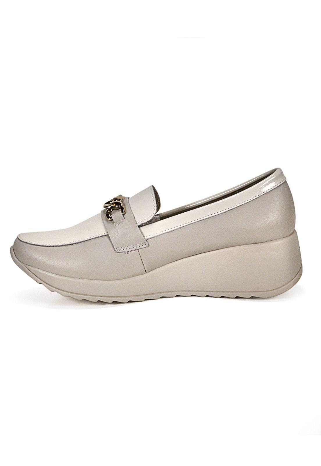 Mocasín Cuero Venisia Beige-4