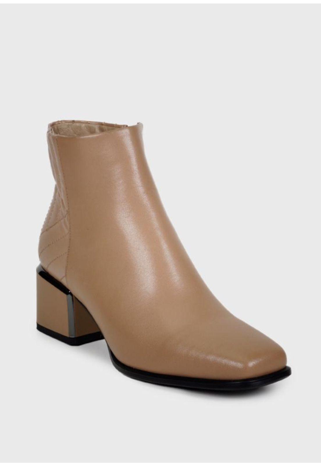 Botín Cuero Celín Beige-3