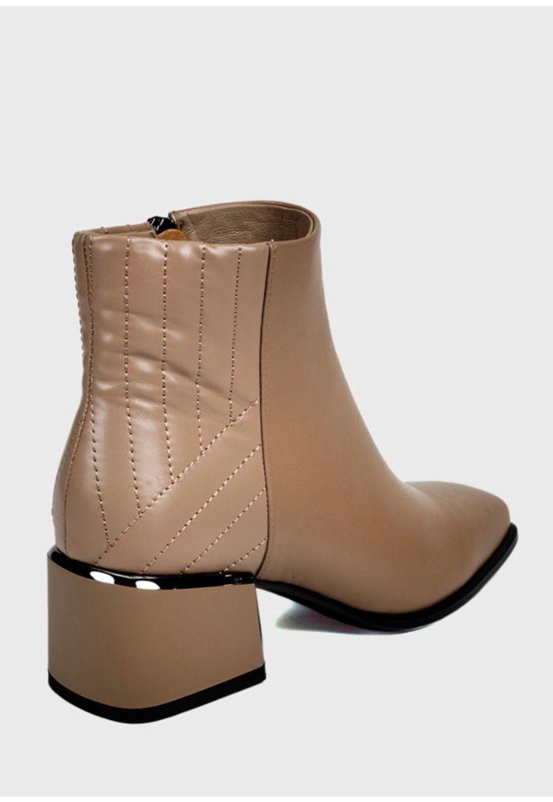 Botín Cuero Celín Beige-4