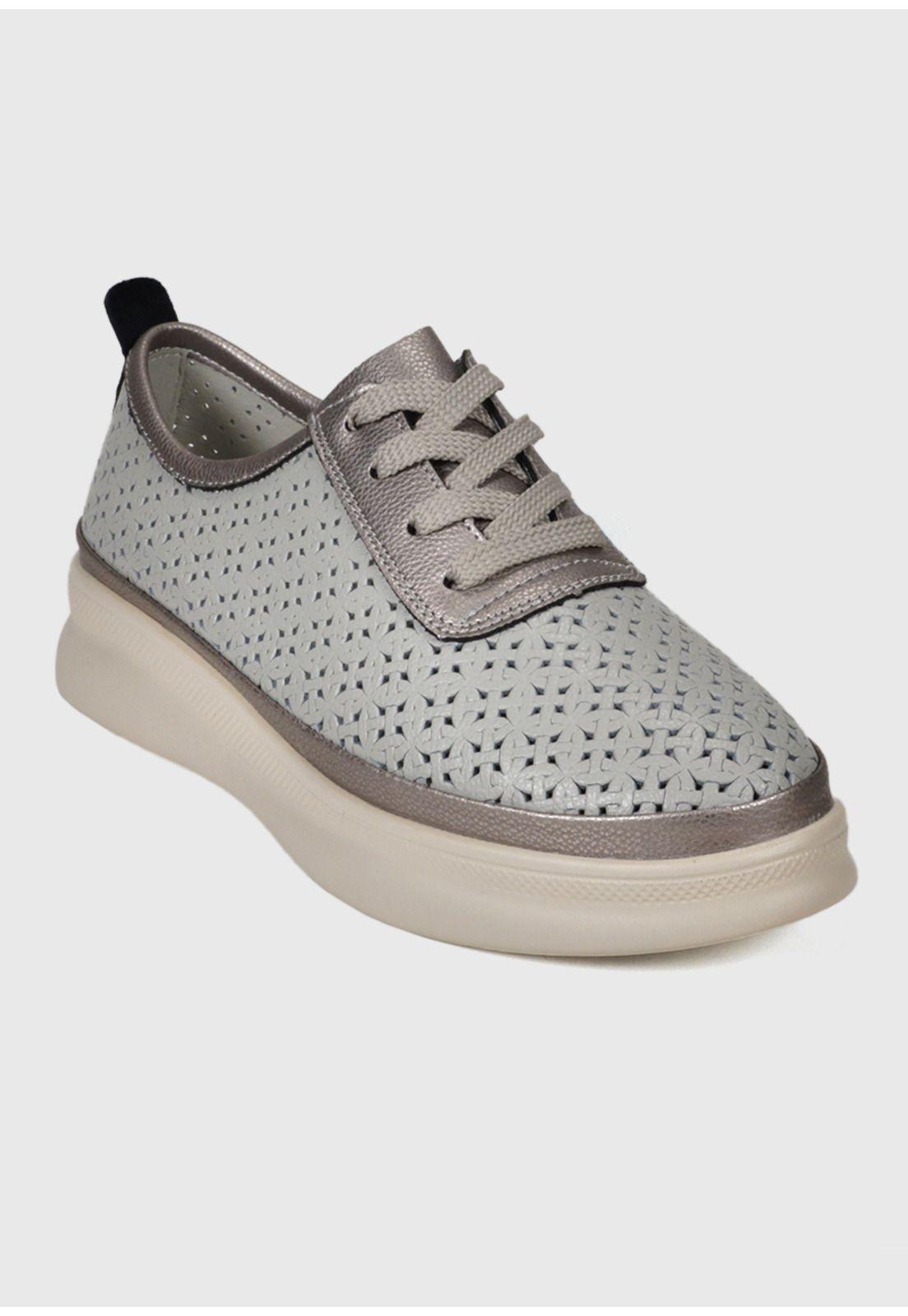 Zapatilla Cuero Jenaras Gris-2
