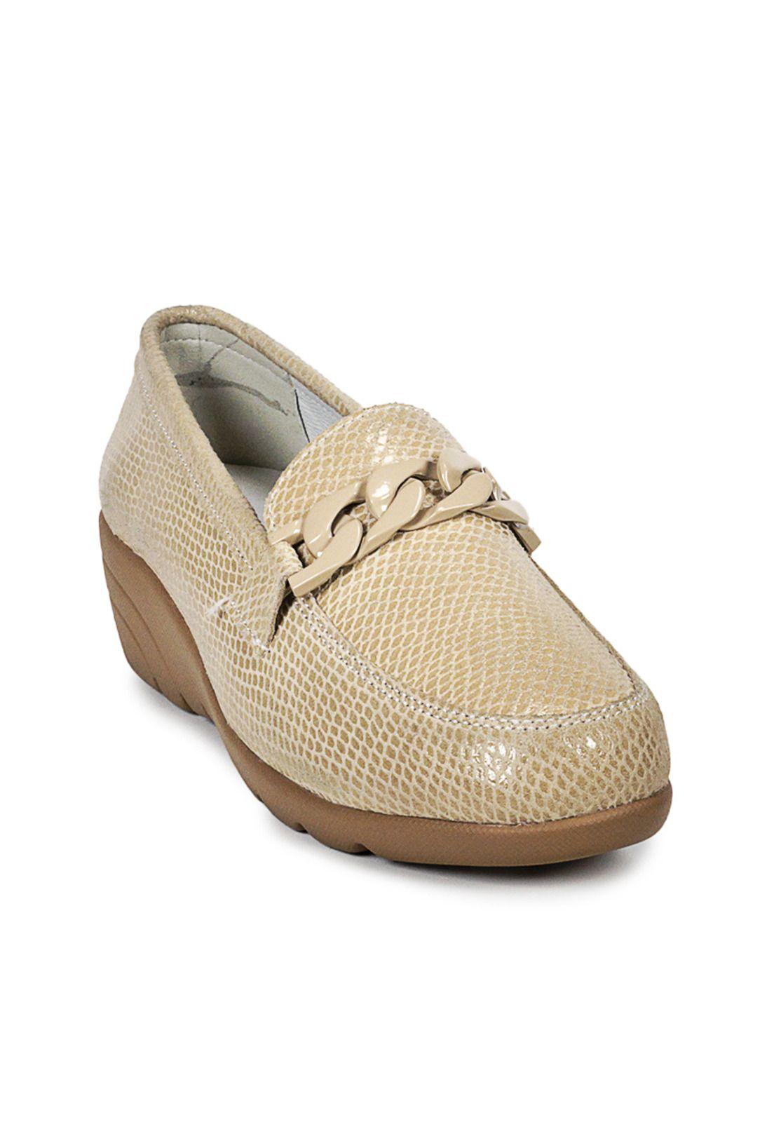 Mocasín Cuero Hadassa Beige-2