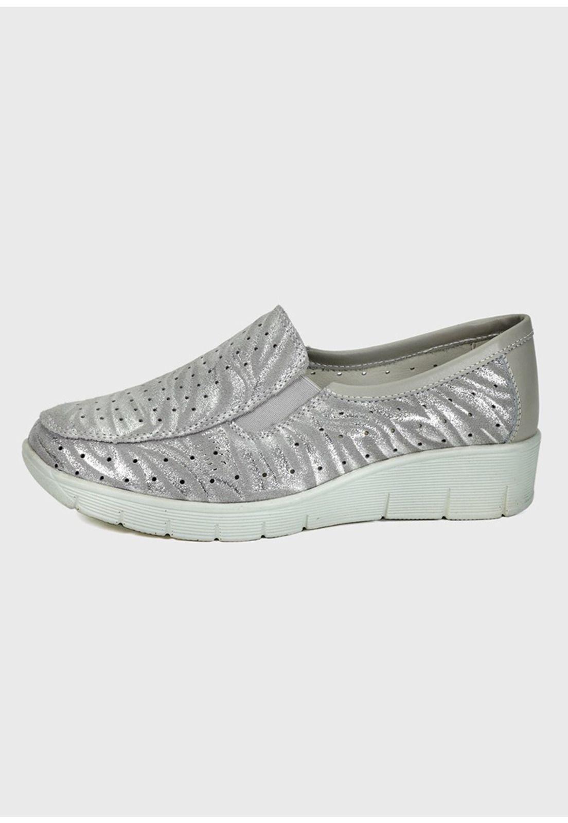 Mocasín Cuero Aranna Gris Animal Print-1