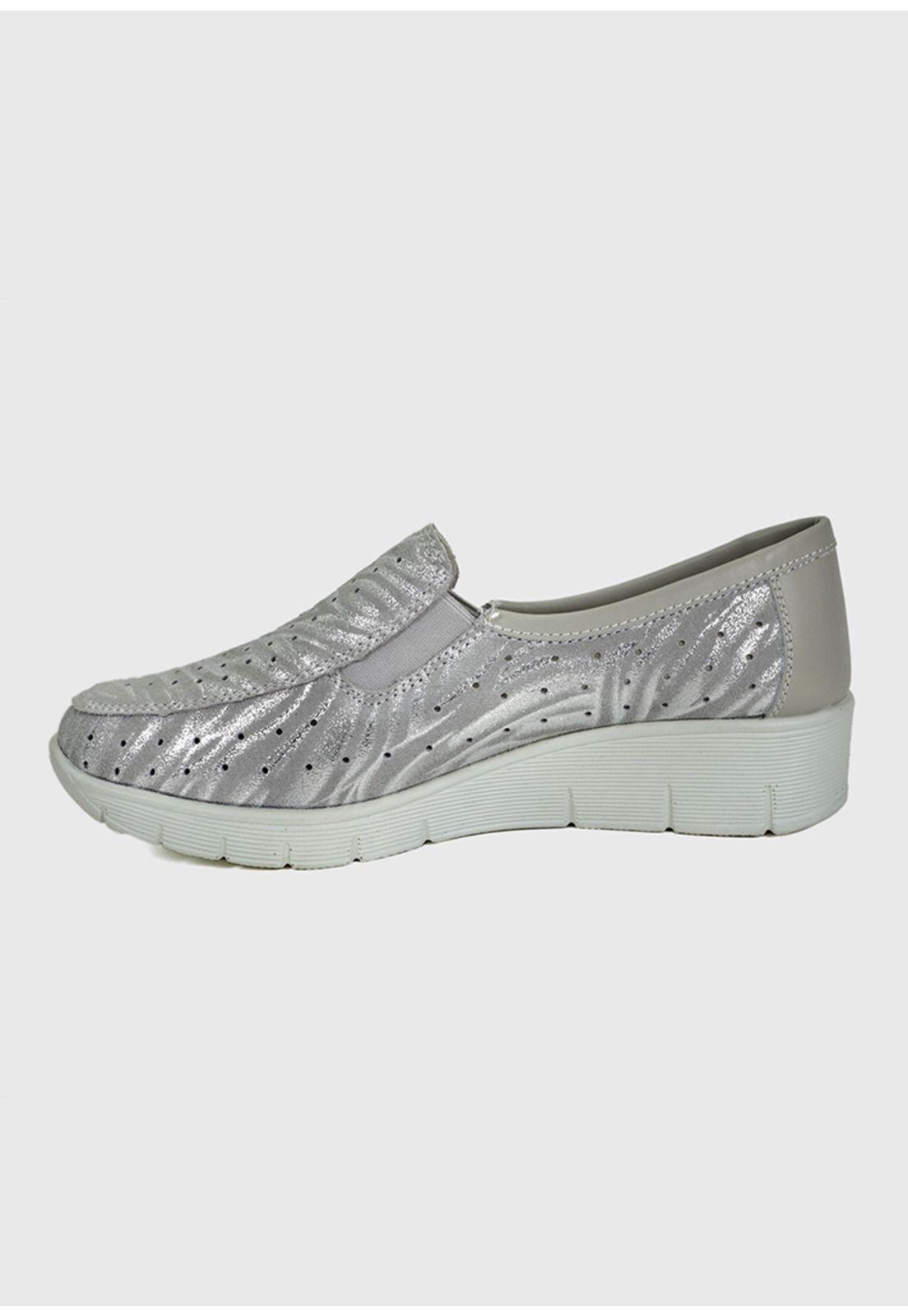 Mocasín Cuero Aranna Gris Animal Print-5