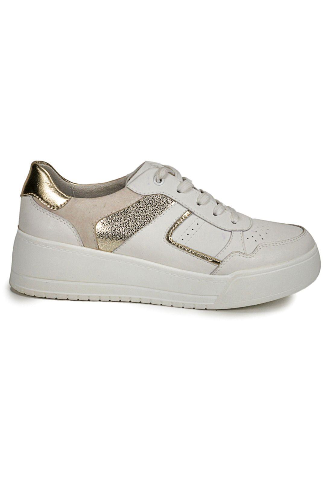 Zapatilla Cuero Arden Blanco Dorado-1