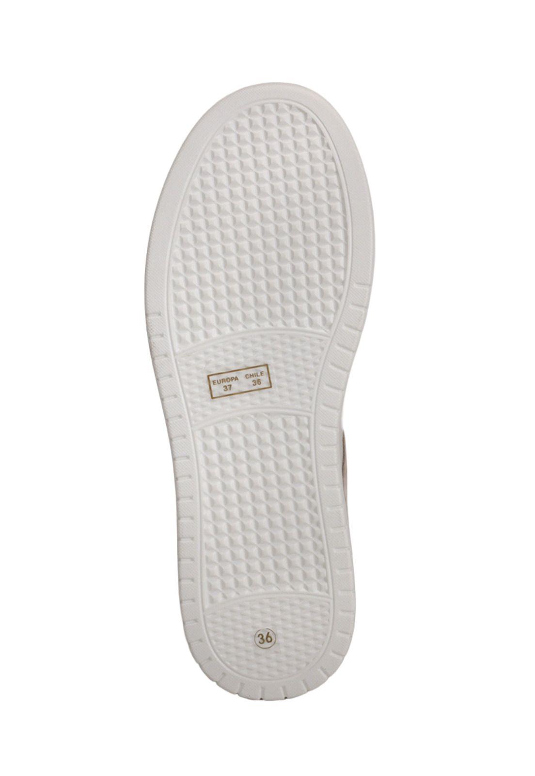 Zapatilla Cuero Arden Blanco Dorado-5