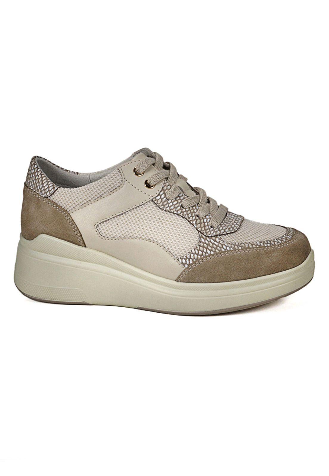 Zapatilla Cuero Danette Beige-0