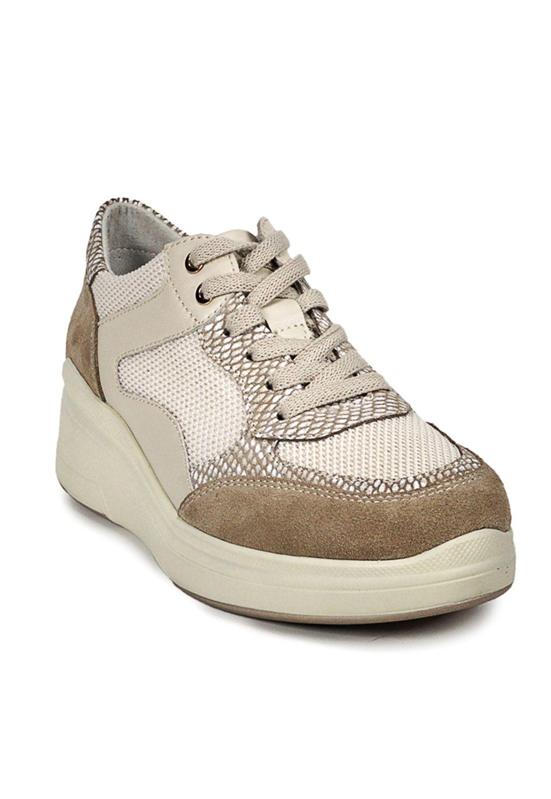 Zapatilla Cuero Danette Beige-2