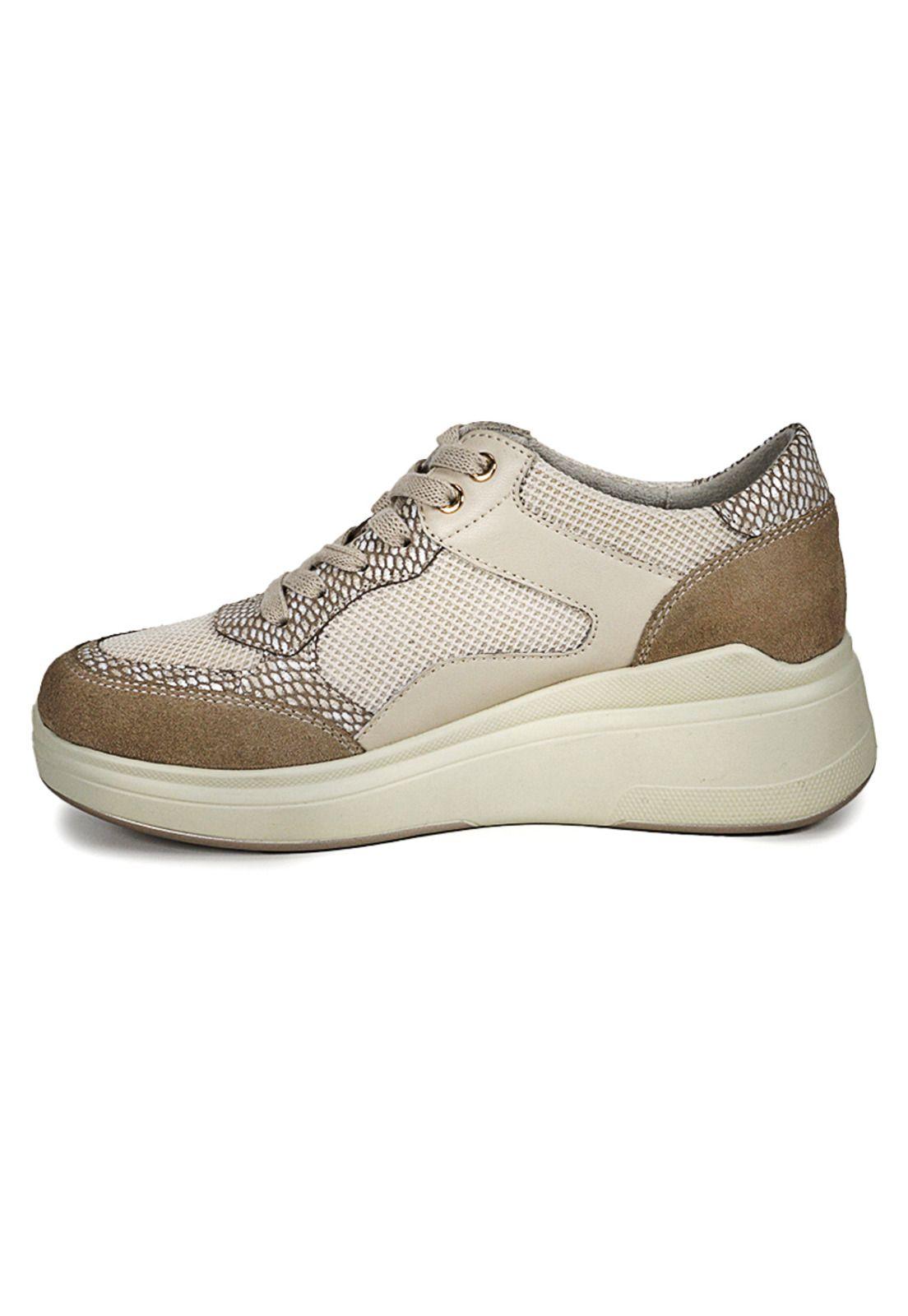 Zapatilla Cuero Danette Beige-4