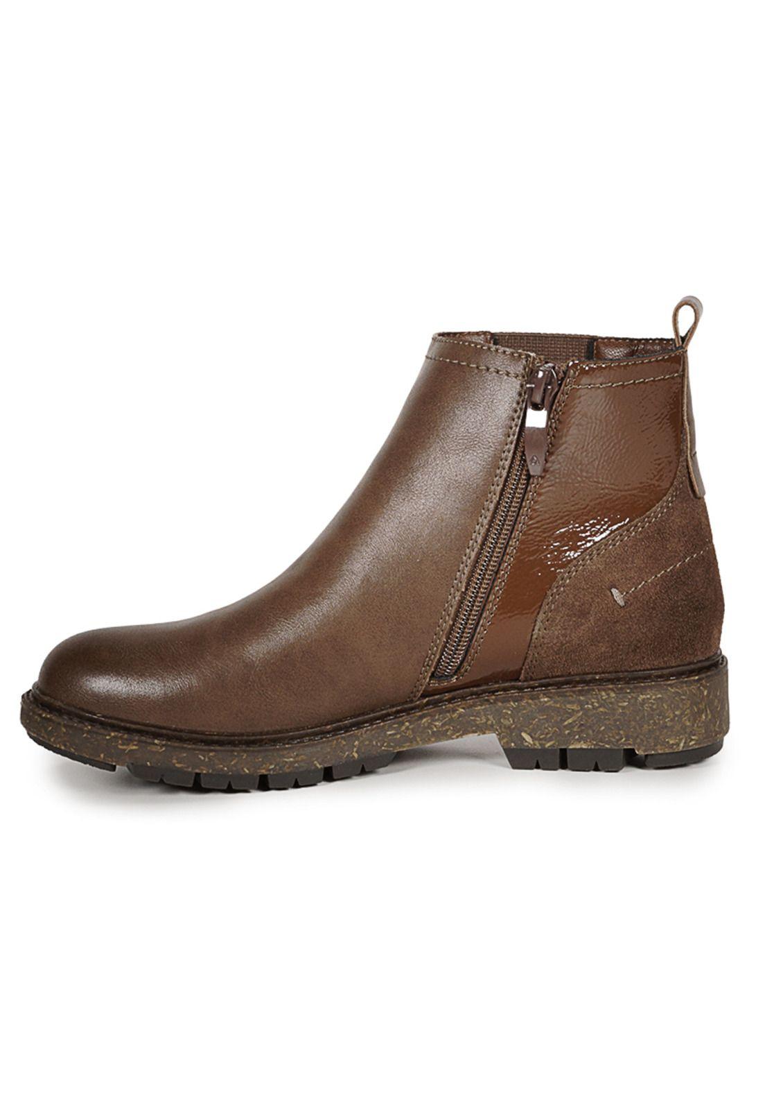 Botín Cuero Anyelina Café-2