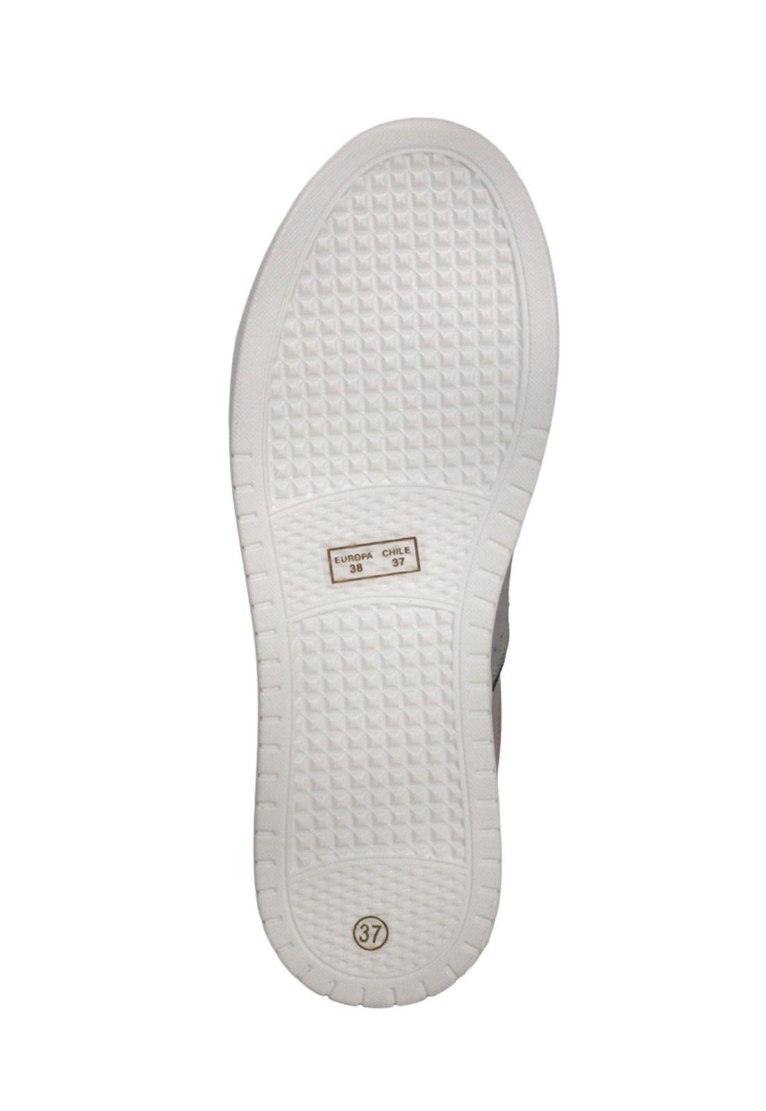 Zapatilla Cuero Bora Plateado-5