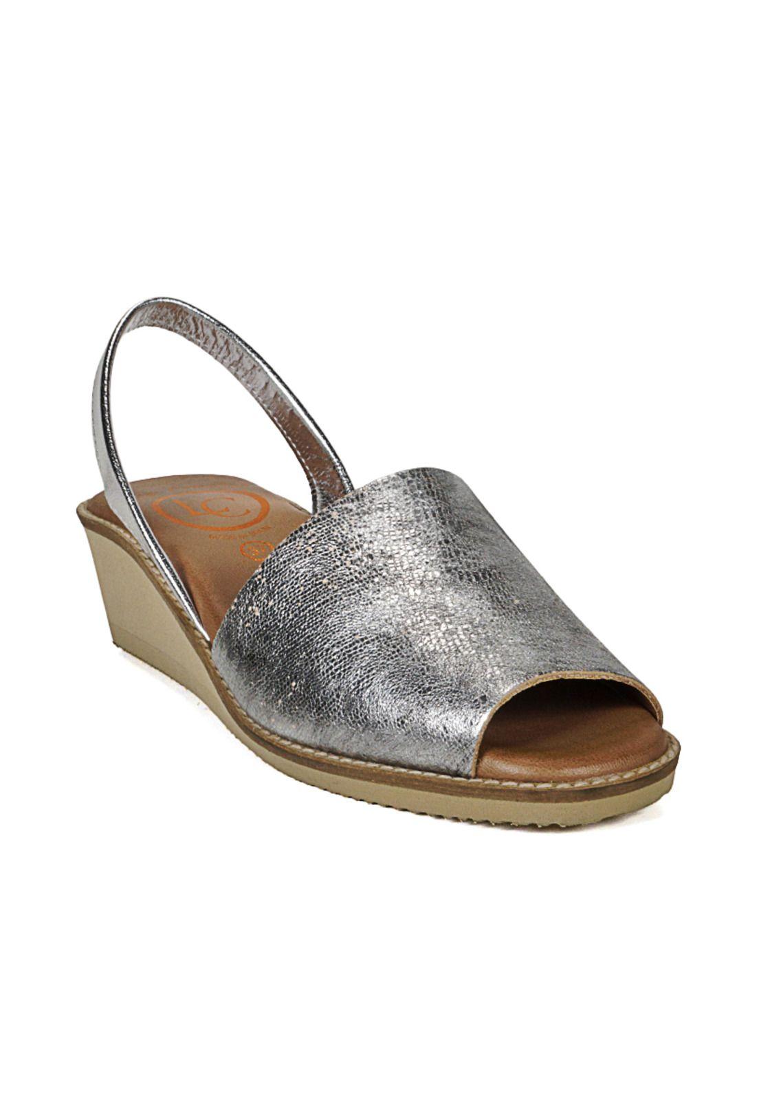 Sandalia Cuero Anika Plateado-4