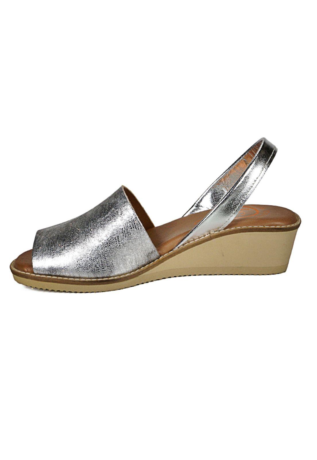 Sandalia Cuero Anika Plateado-5