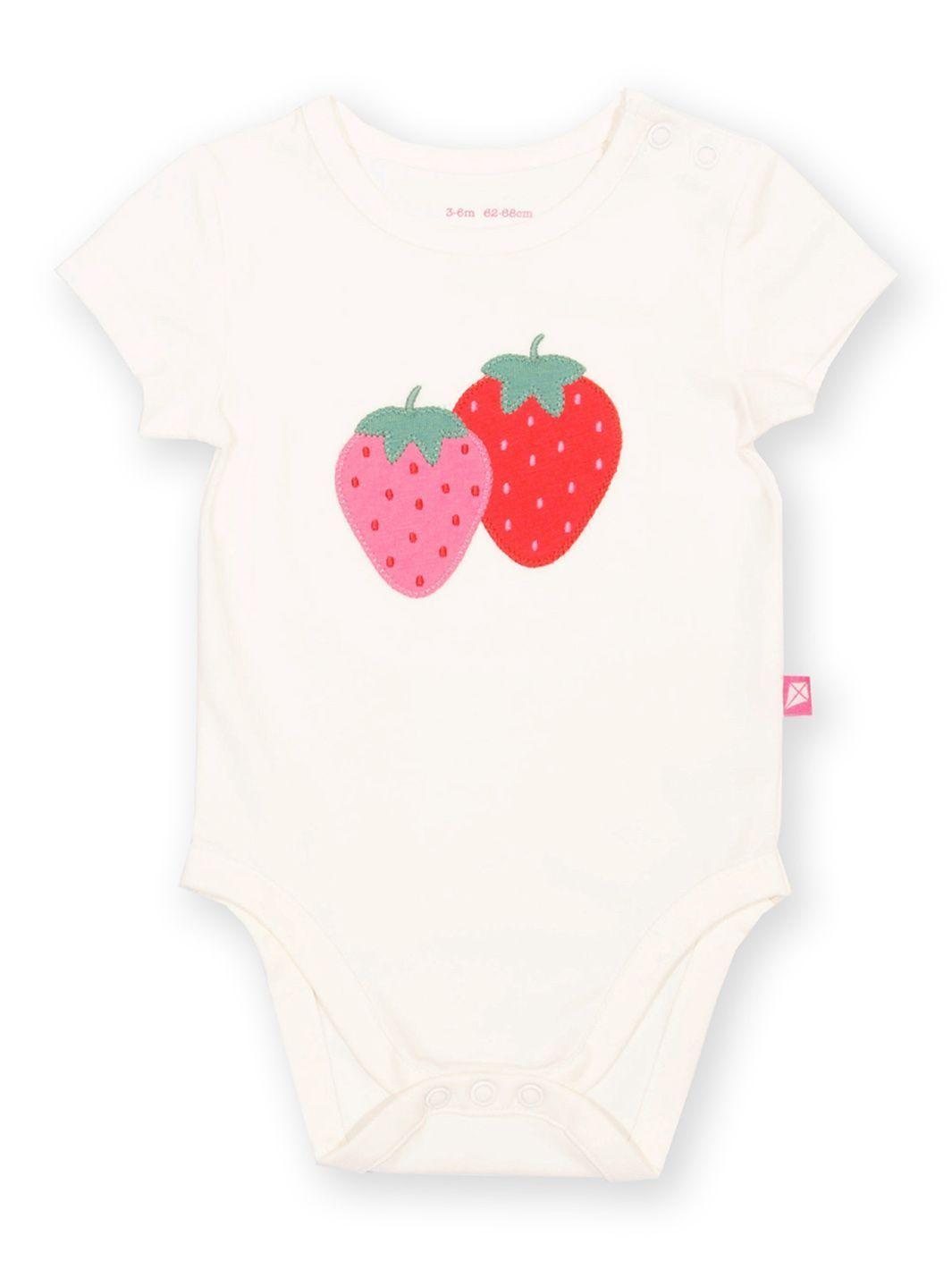 Body Bebé de Algodón Orgánico Frutillas Berry Valiente-0