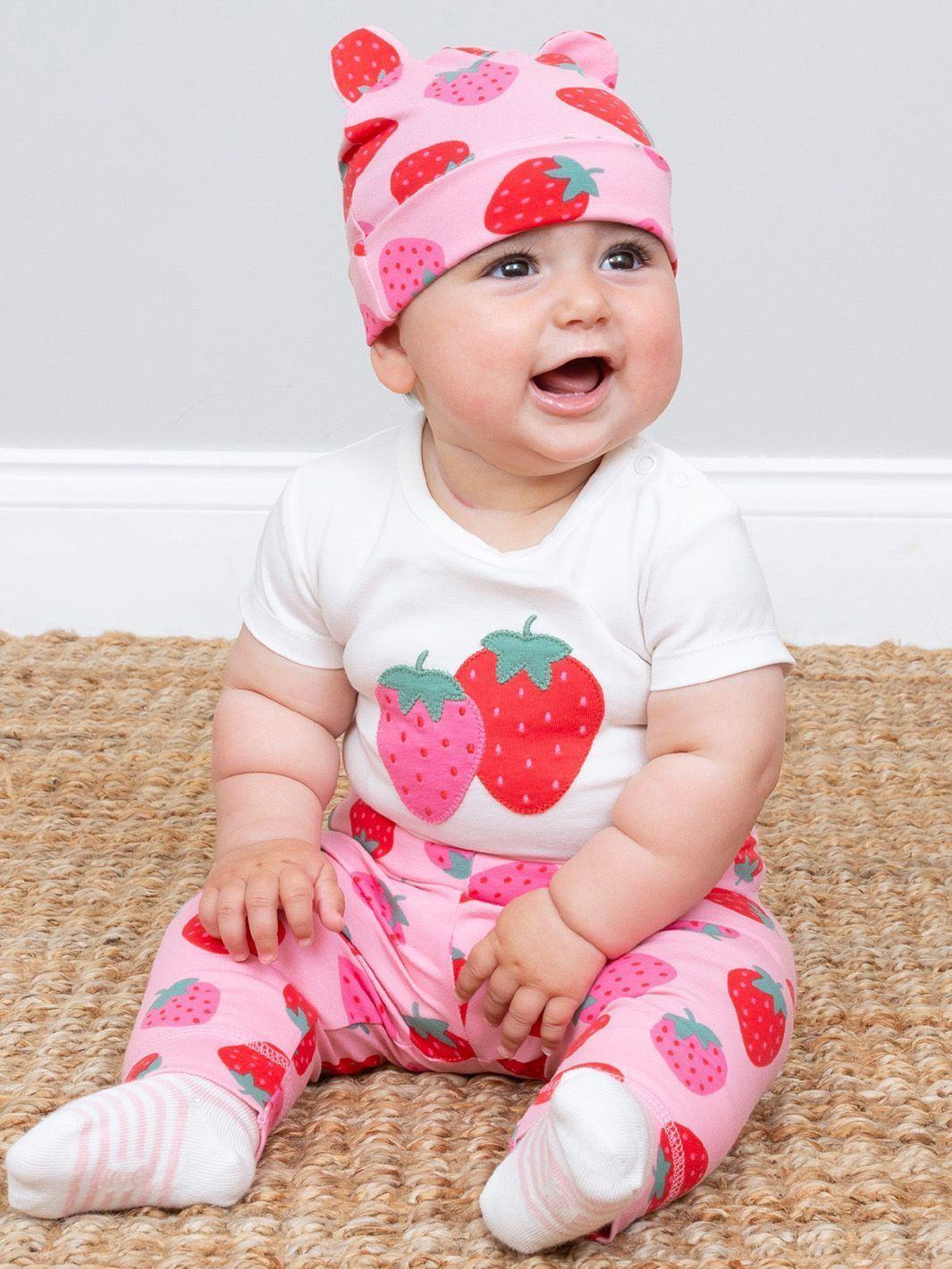 Body Bebé de Algodón Orgánico Frutillas Berry Valiente-3