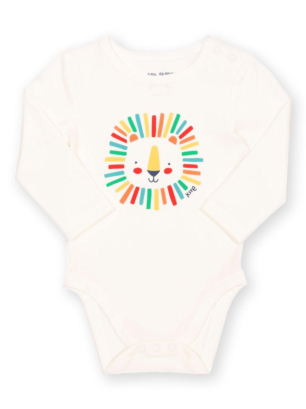 Body bebé algodón orgánico crema Corazón Valiente-0
