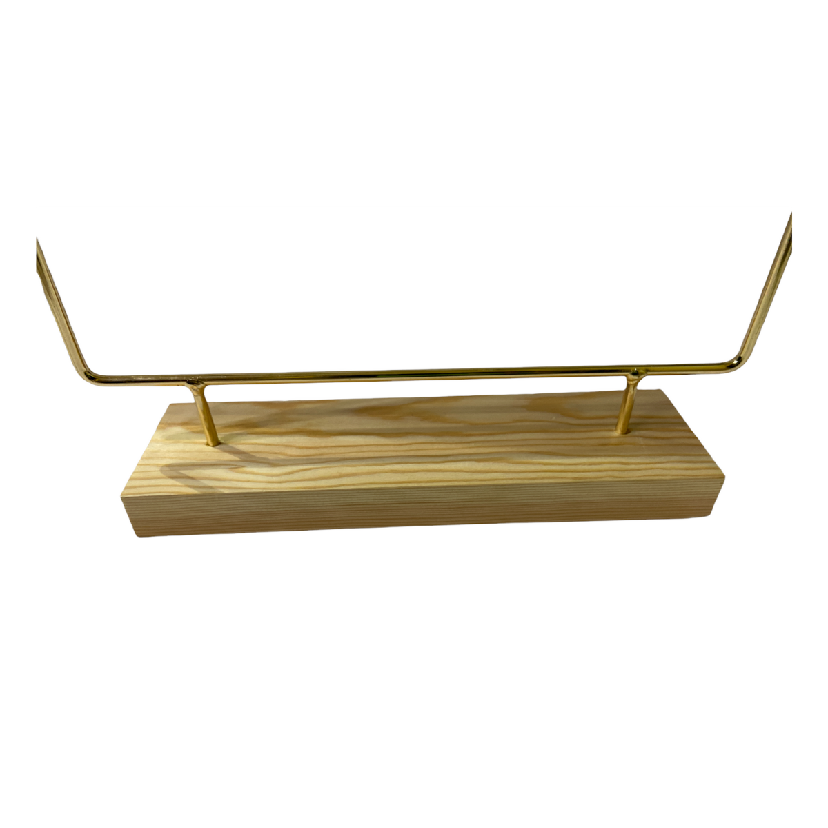 Exhibidor Dorado De Metal Base Madera Para 36 Pares De Aros-1
