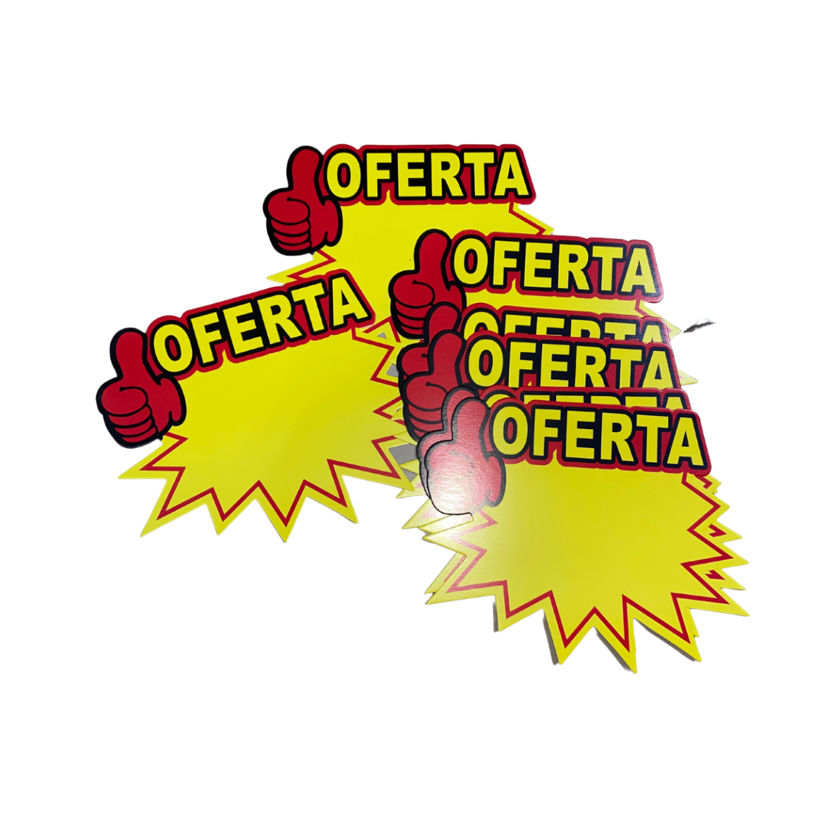 10 Etiquetas Oferta De Cartón Para Poner Precios 13x9 Cm-0
