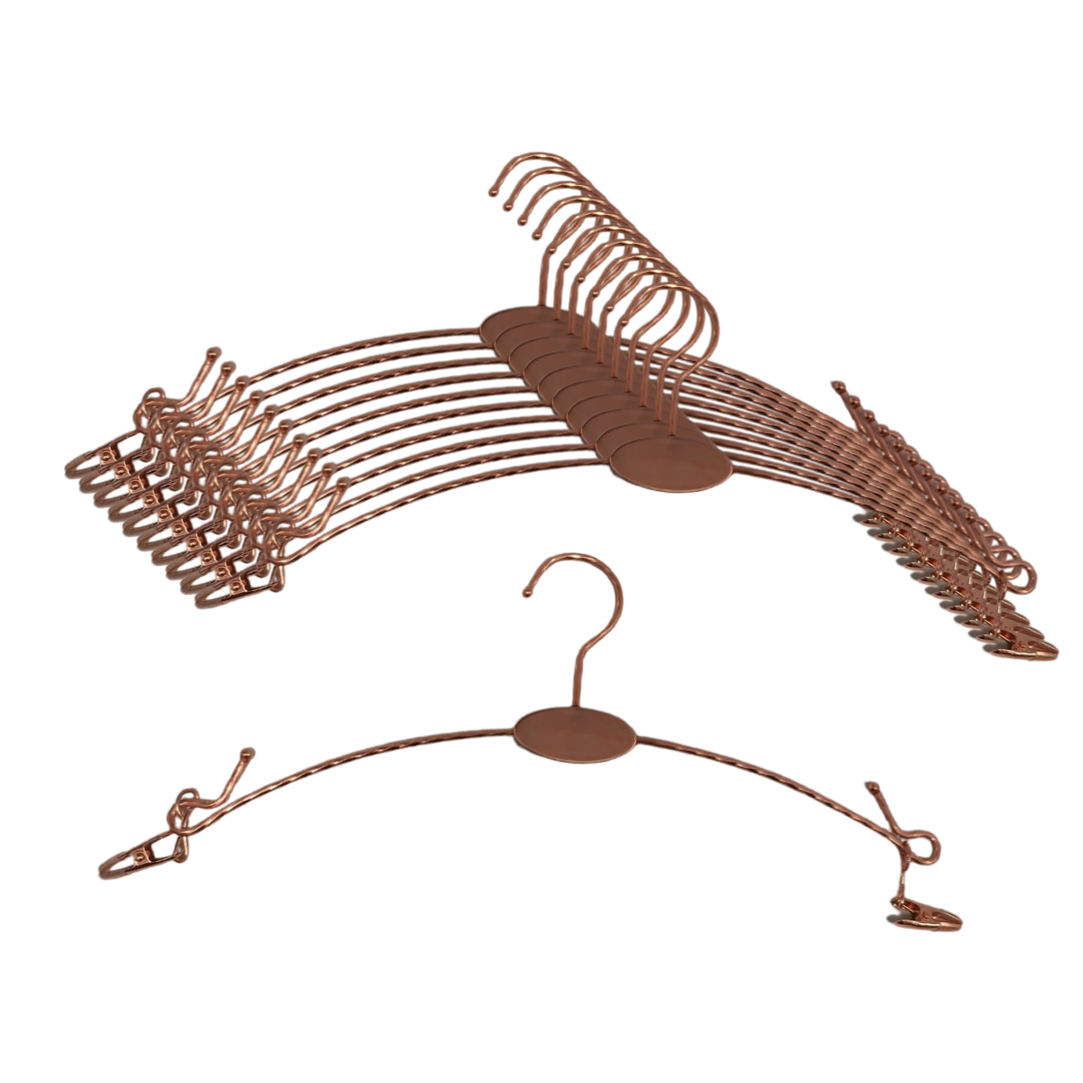 Elegante Pack 10 Colgadores De Lencería Color Cobre-0