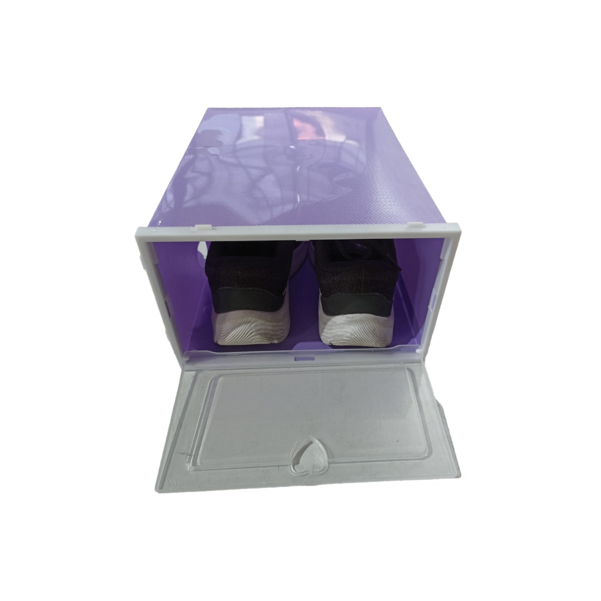 Caja Organizador de Zapatos Apilable de Plástico-1