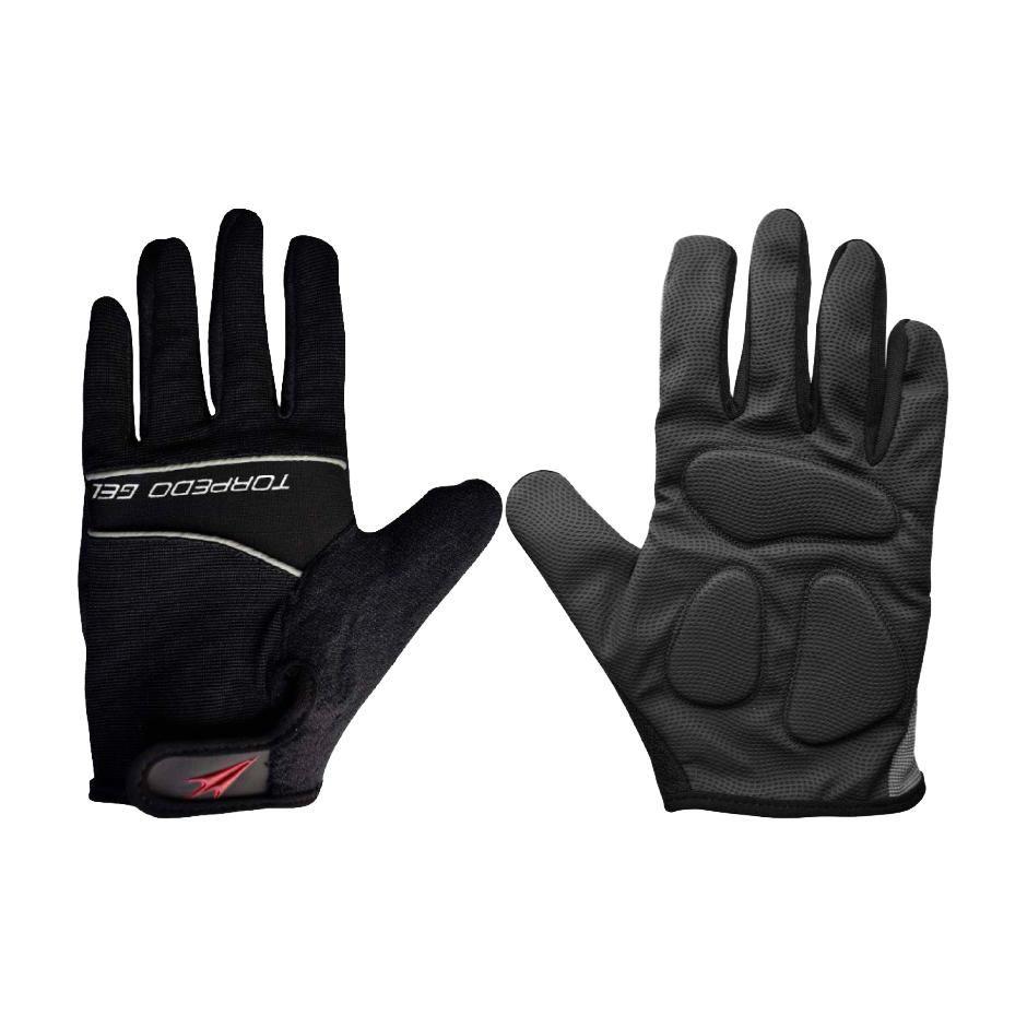 Guante Torpedo Ciclista Gel Largo Negro-4