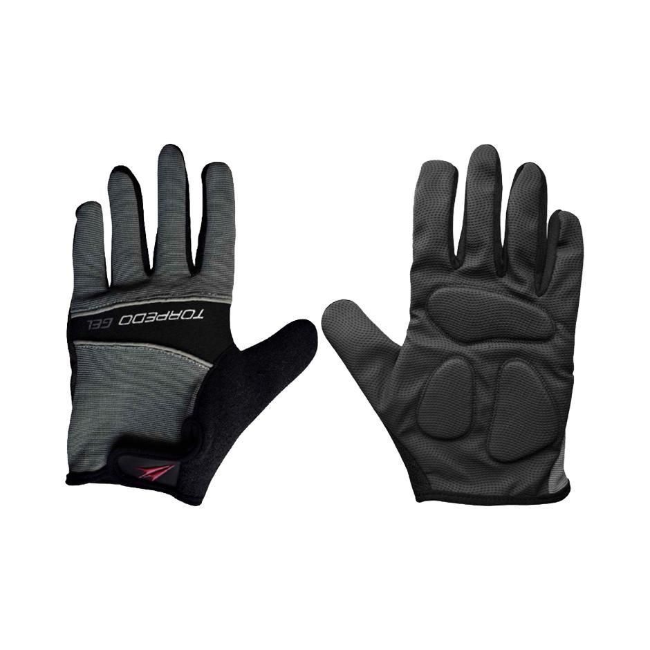 Guante Torpedo Ciclista Gel Largo Negro - Gris-0