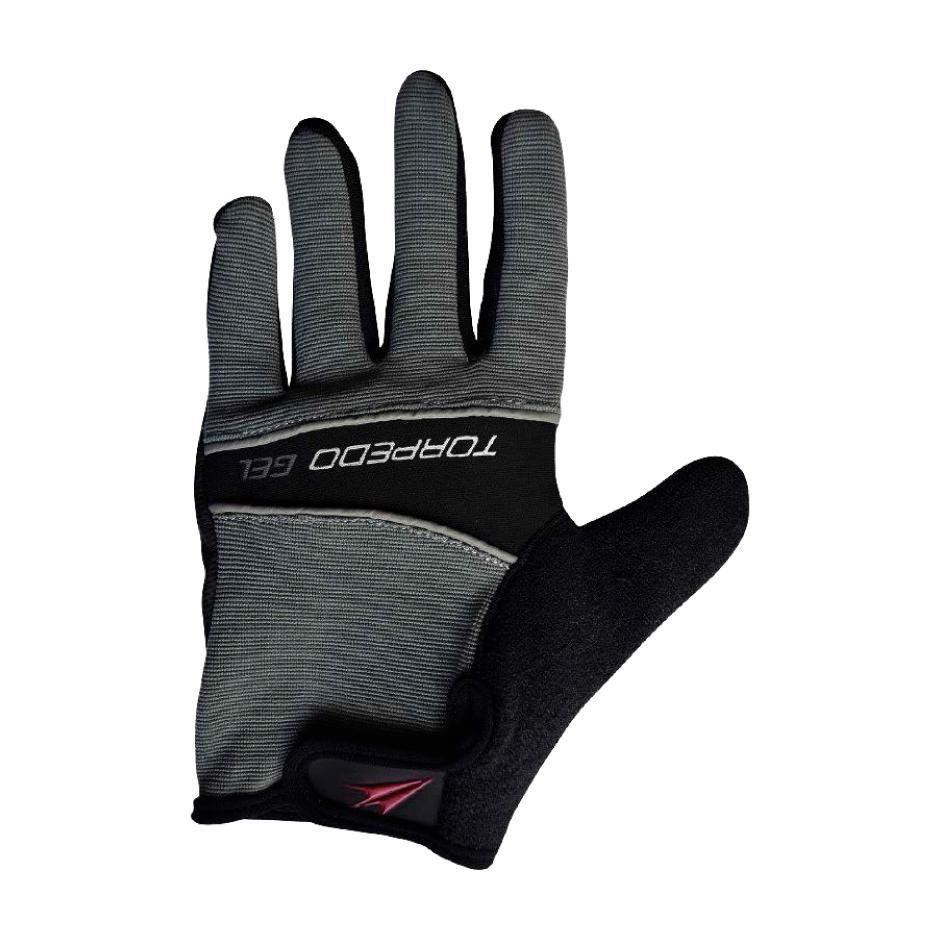 Guante Torpedo Ciclista Gel Largo Negro - Gris-1