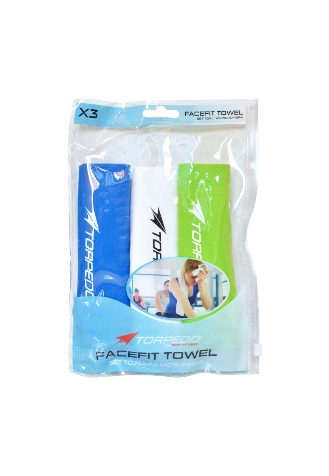 SET TOALLA TORPEDO FACEFIT SURTIDO 30X30cms-1