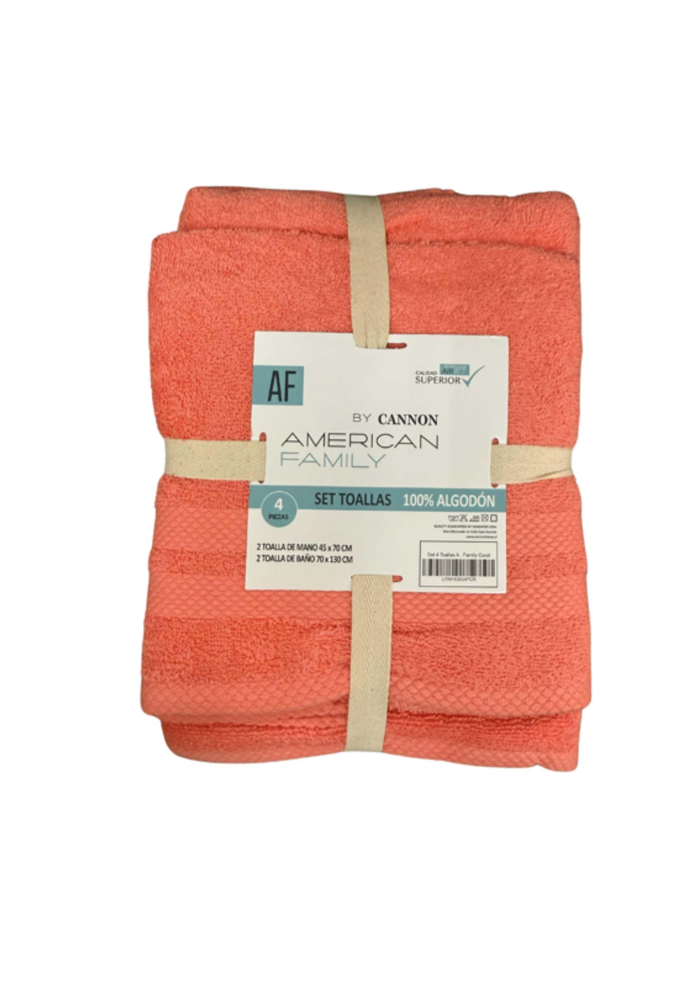 Juego De 4 Toallas Af Cannon De 400gr 2 De Baño + 2 De Mano-0