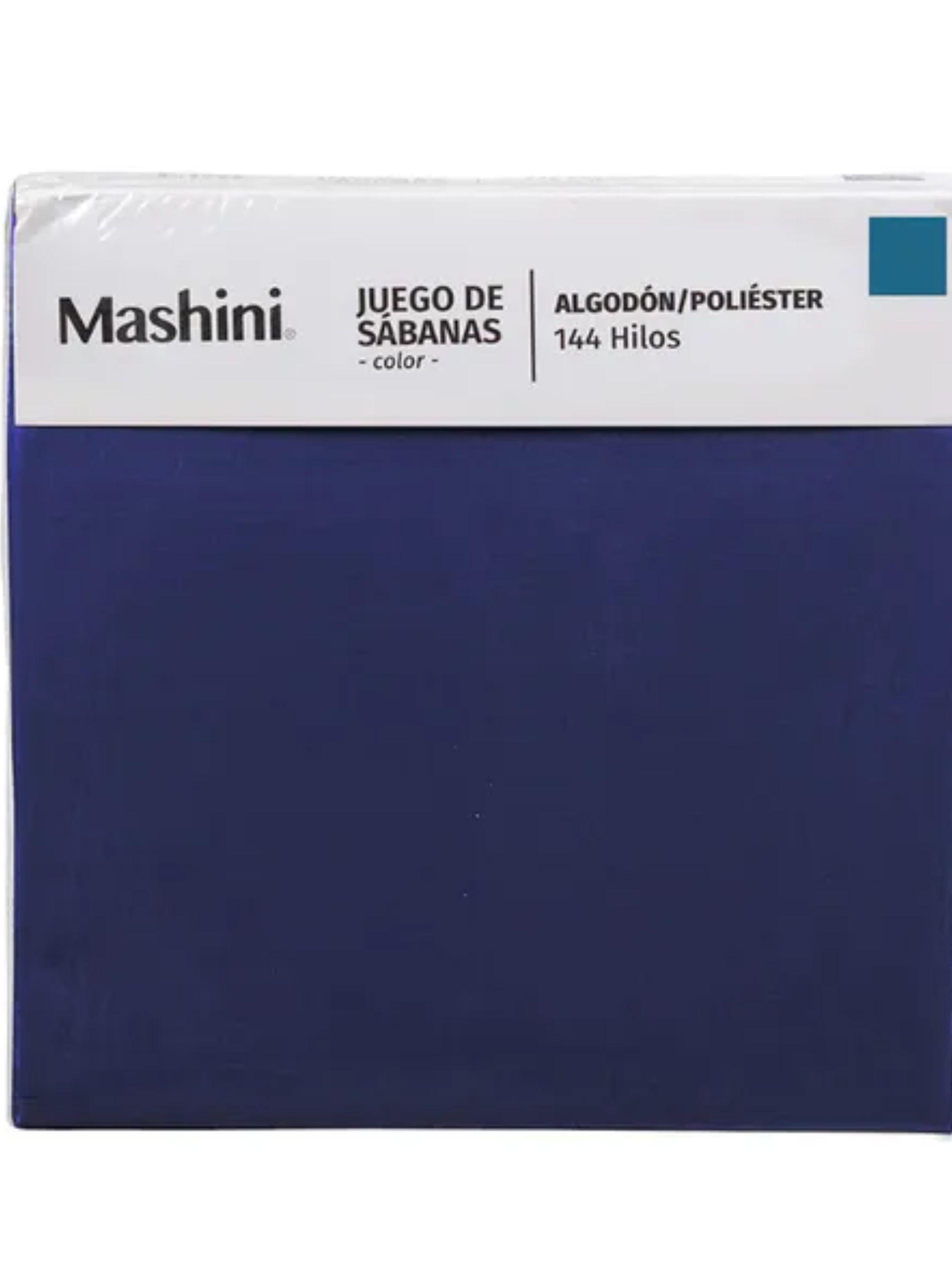 Sabanas 2 Plaza 144 Hilos Marca Mashini  ÍNDIGO-2