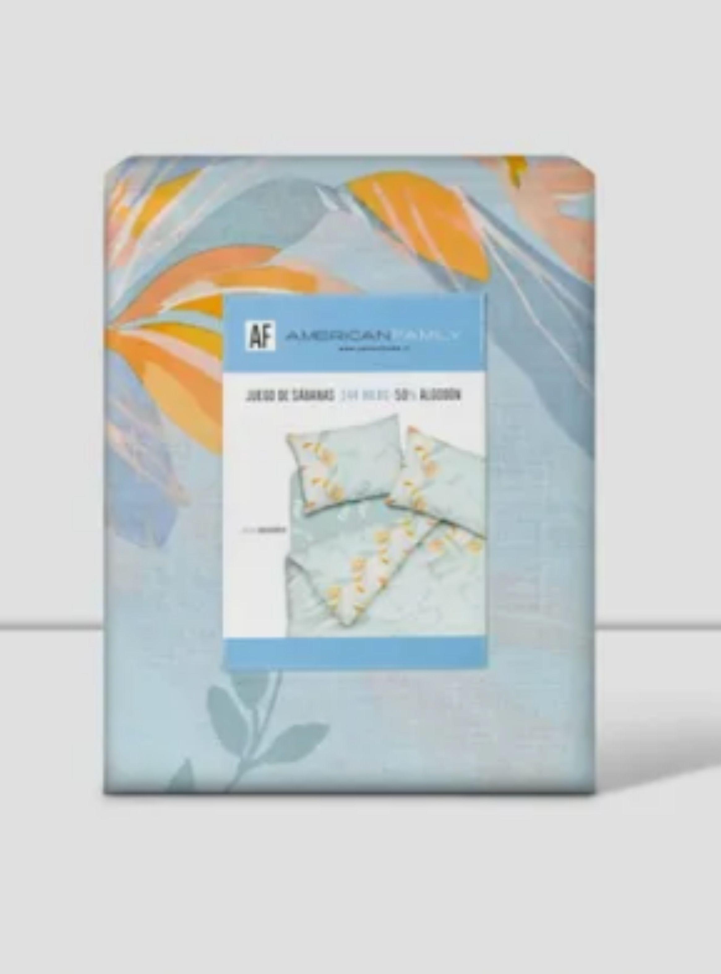 Sabanas 1.5 Plazas AF Cannon 144 Hilos  Aquamarine-2