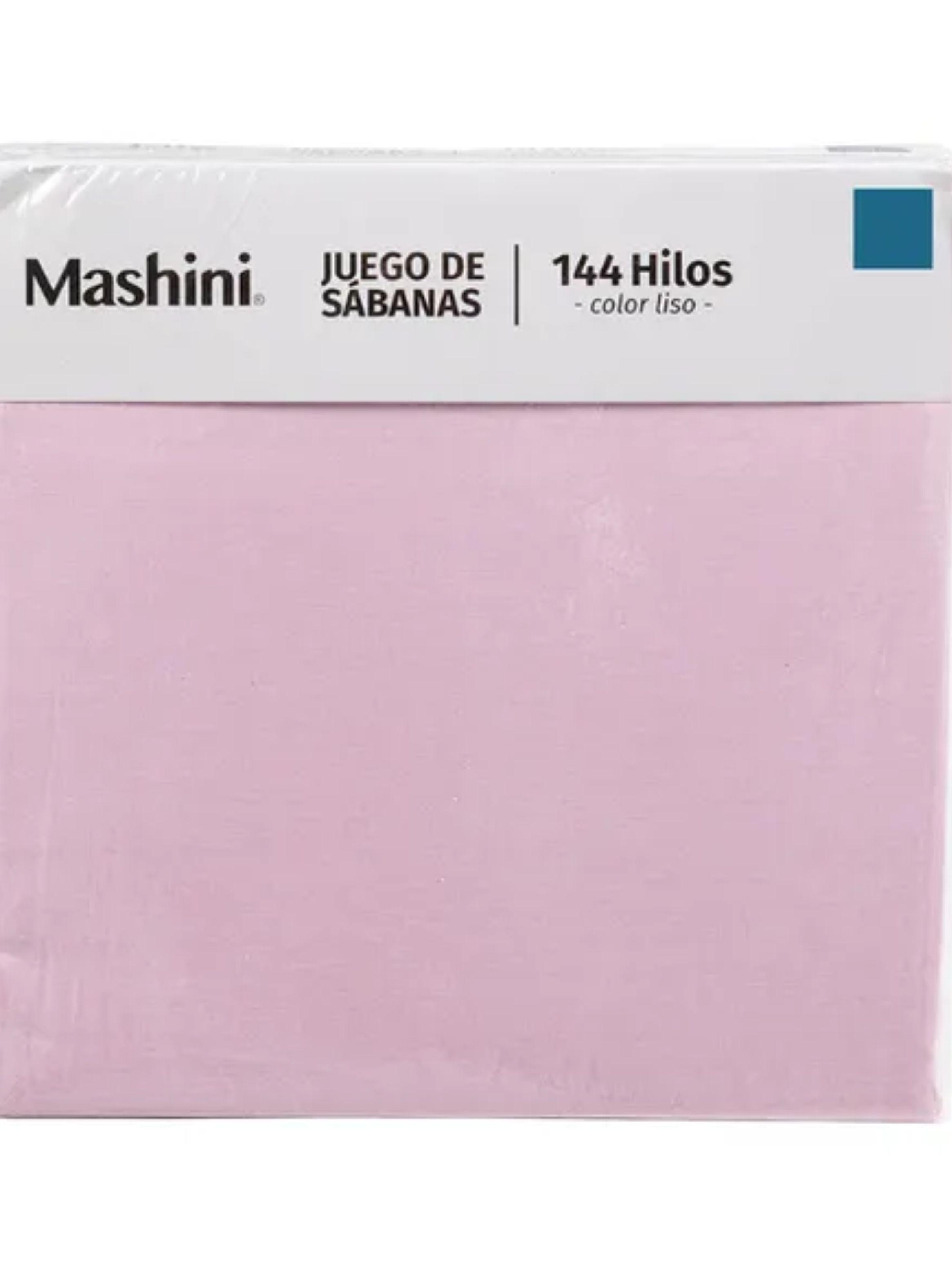 Sabanas 2 Plaza 144 Hilos Marca Mashini  Rosa-2