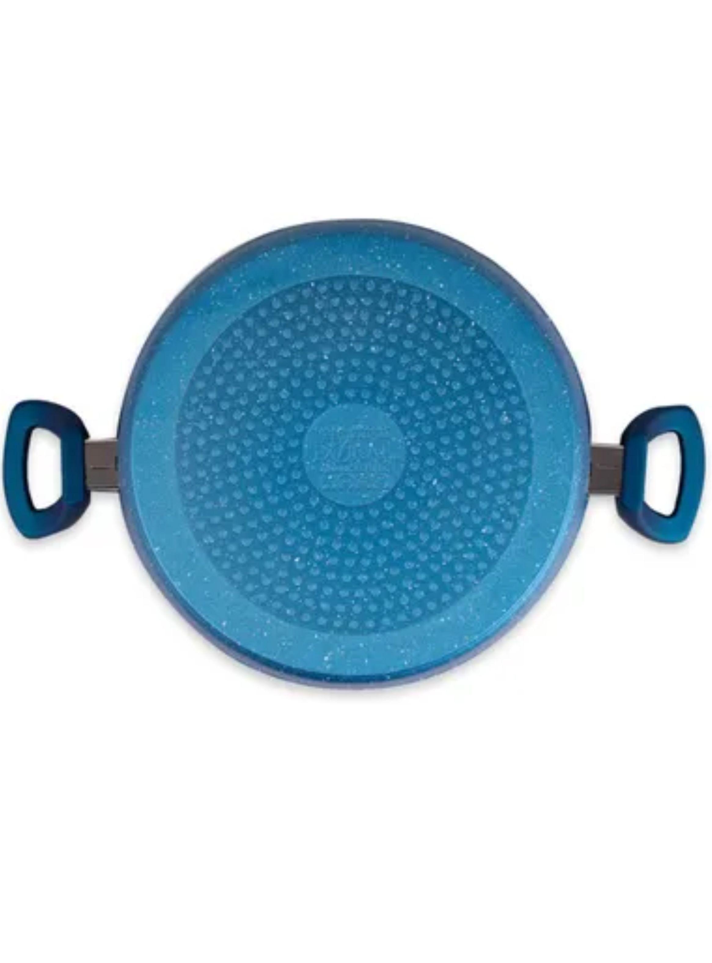 Set De Bateria De 7 Piezas San Remo New Antiadherente Marble Azul-2
