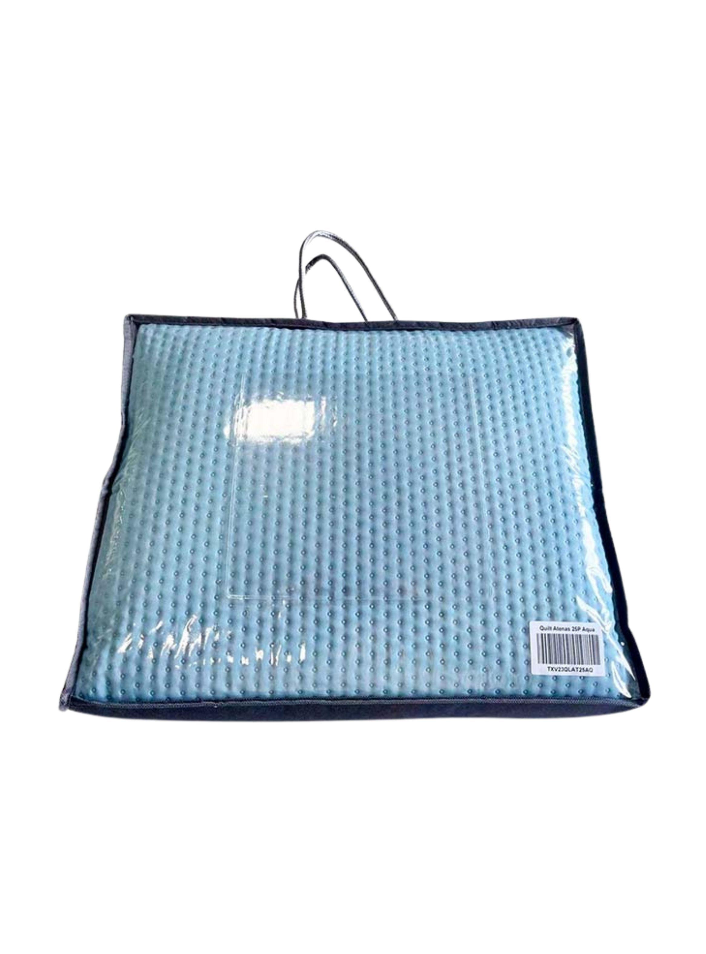 Quilt Atenas 2 Plazas Illusions Diseño Moderno Aqua-1