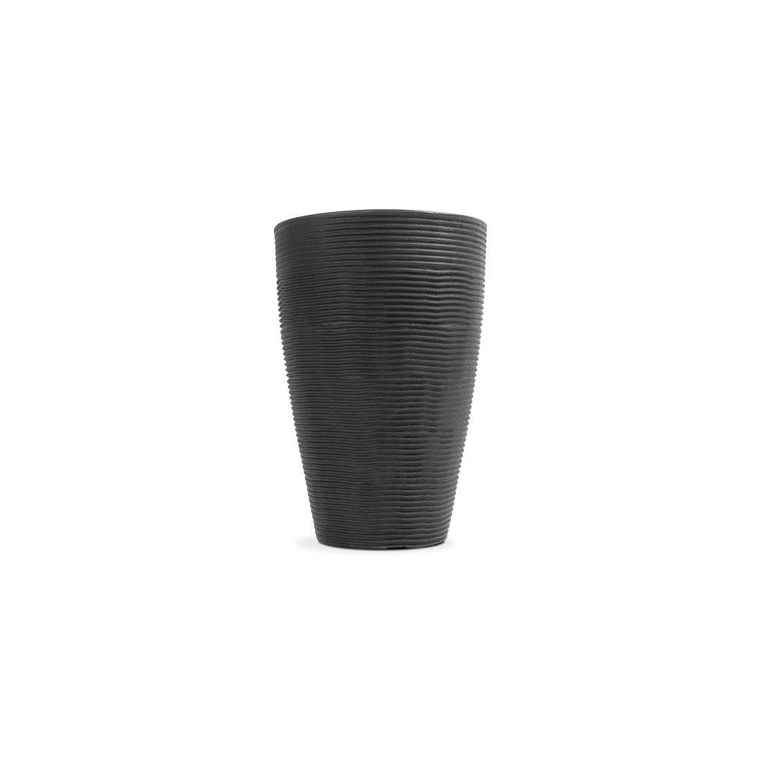 MACETERO CONE RISCATO 55 NEGRO C/PLATO-2