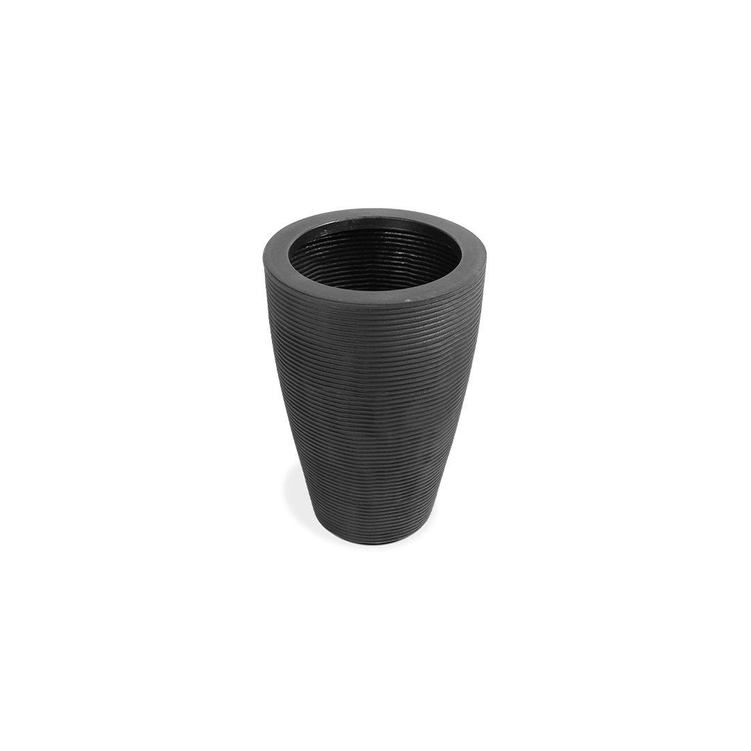 MACETERO CONE RISCATO 55 NEGRO C/PLATO-3