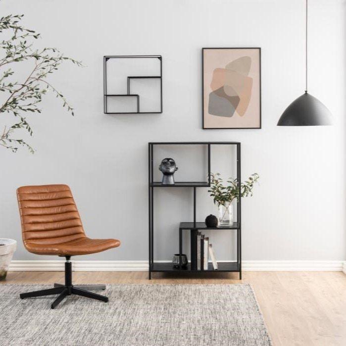 LIBRERO DE PISO SEAFORD VII NEGRO-1