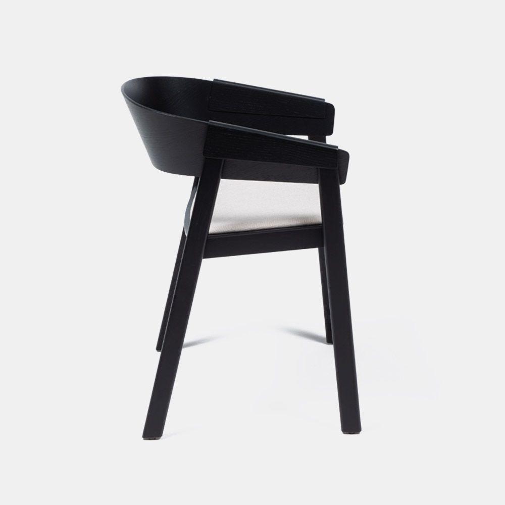 SILLA COMEDOR PRISMA NEGRA TELA ARENA-2