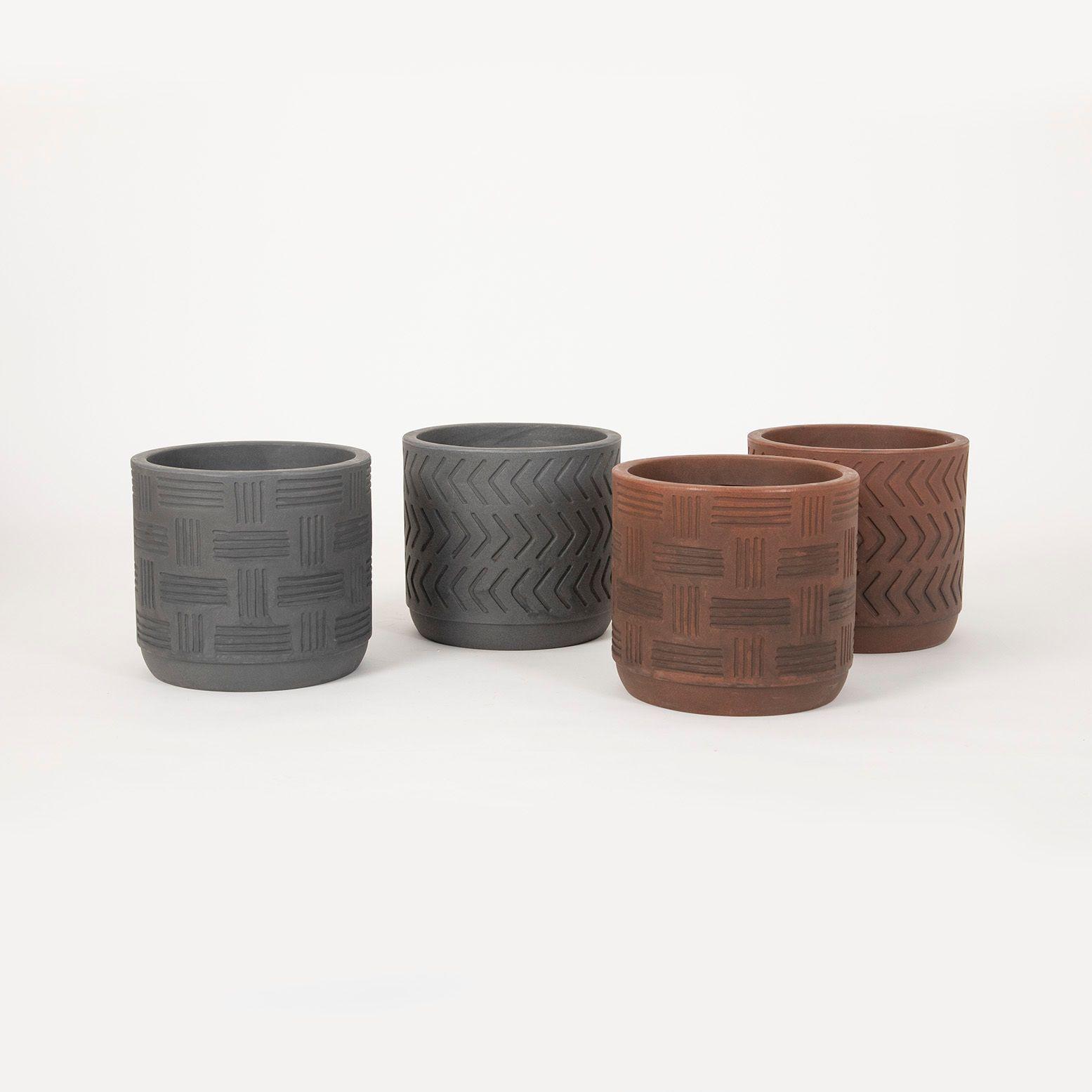 MACETERO MARAJOARA II ANTIQUE ROJIZO-2