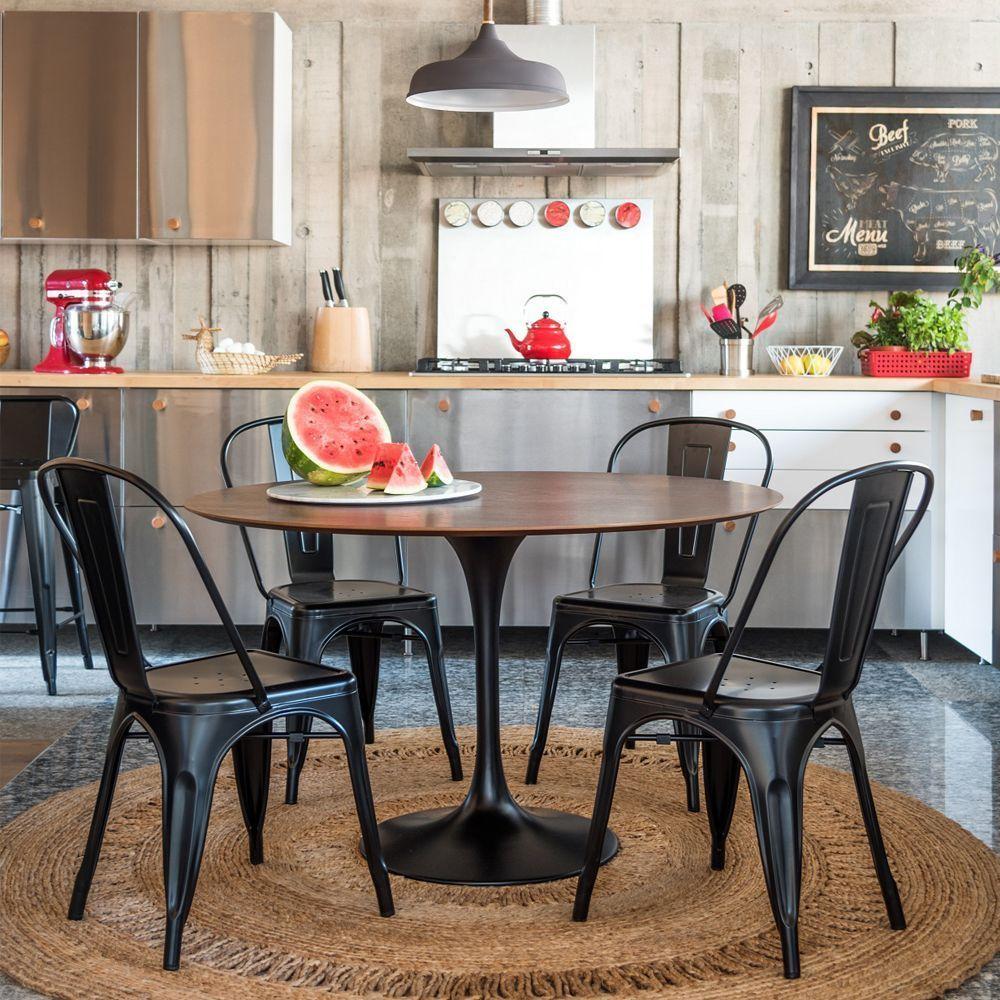 MESA DE COMEDOR TULIP NOGAL 120-5