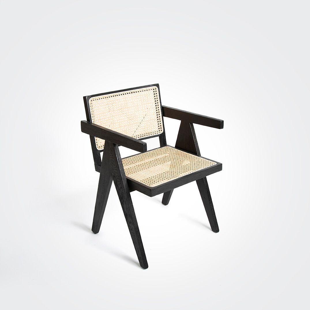 SILLON PIERRE NEGRO NATURAL RATTAN-2