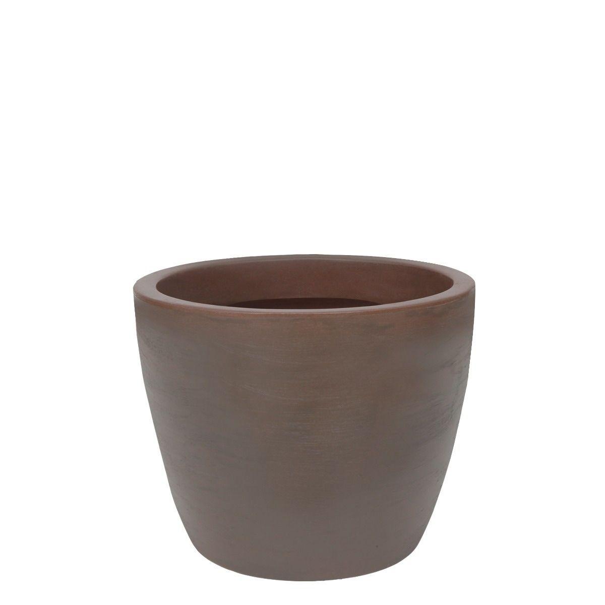 MACETERO MALTA REDONDO ANTIQUE ROJIZO M-0